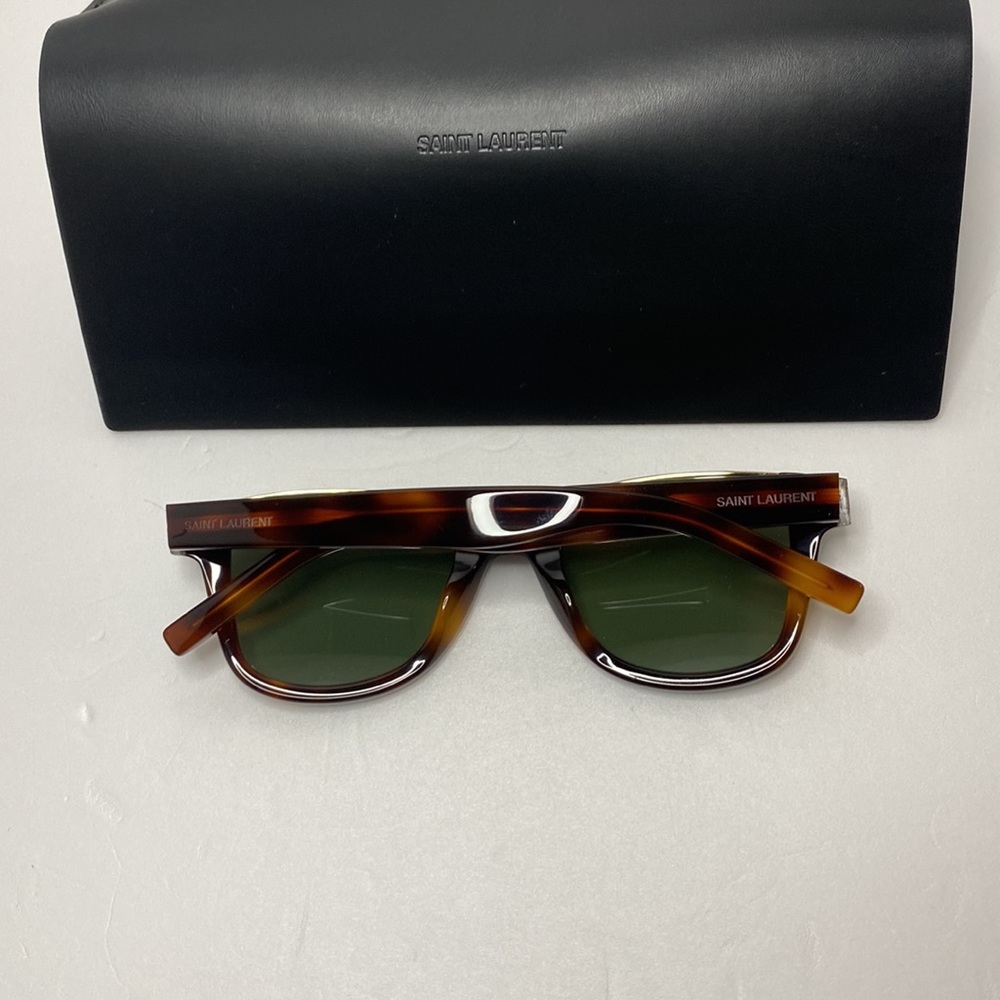 New Saint Laurent SL 51 CUT 002 Unisex Havana Sunglasses - Picture 10 of 16